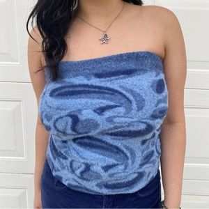 Blue zara tube top